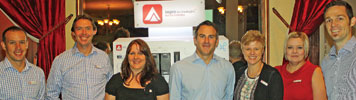 Seen at the Access Portal launch, from l: Shawn Clements, technical sales consultant; Gary Robinson, technical sales consultant; Deirdre Martins, internal sales consultant; Adrian Saville, owner, Canon Asset Management; Linda Glieman, general manager Africa; Retha Nieuwoudt, training manager; Barry East, sales and marketing director.